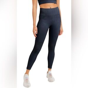 MONO B || Midnight Navy Blue Ribbed Seamless Leggings. Sz. L